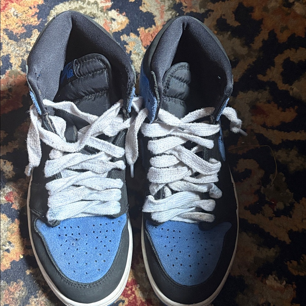 Nike Men's Black and Blue Sneakers